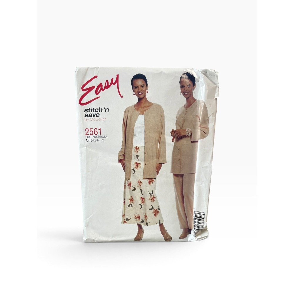 McCall's 2561 Shirt Pants Bias Skirt Sz A (10-12-14-16) Easy Womens Uncut